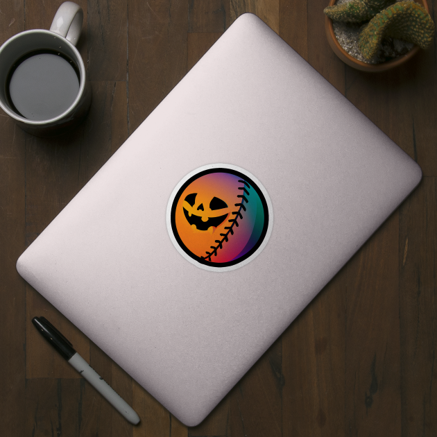 Halloween Baseball Retro Colorful by BetterManufaktur